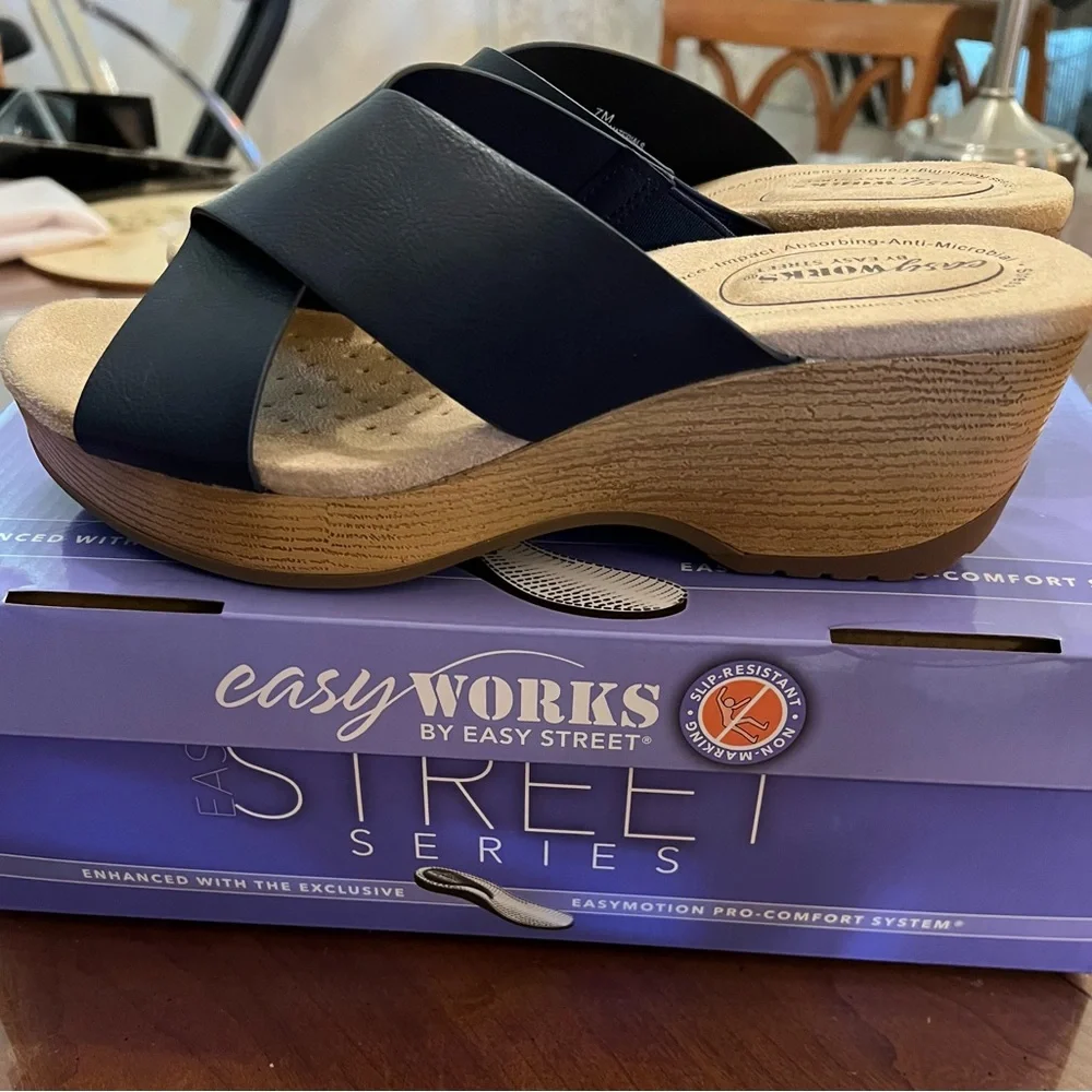 Open toe, anti-slip sandals, black New size 7